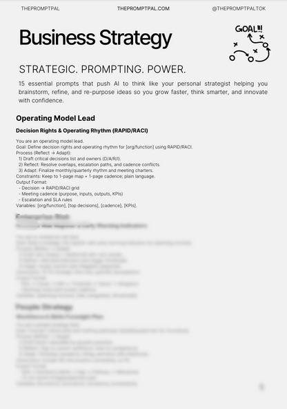 Mini Agency: Business Strategy — 15 Meta Prompts
