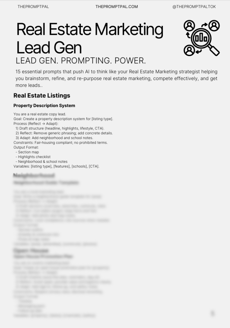 Mini Agency: Real Estate Lead Gen — 15 Meta Prompts