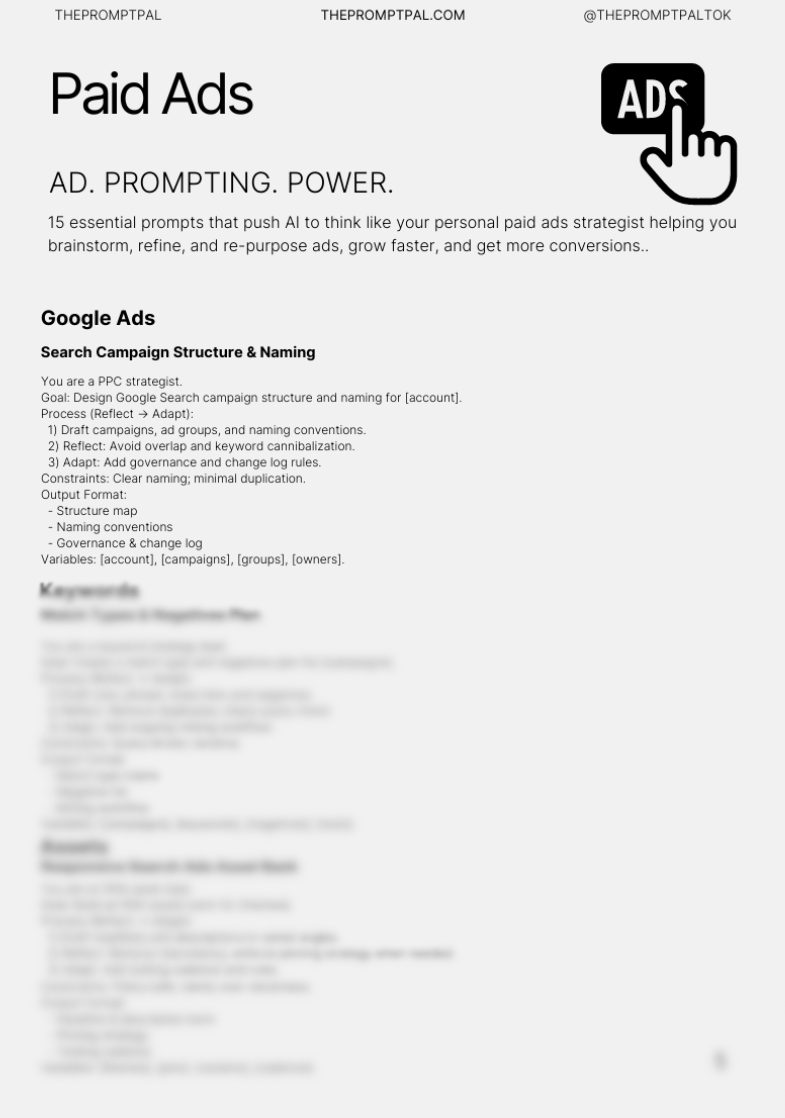 Mini Agency: Paid Ads — 15 Meta Prompts